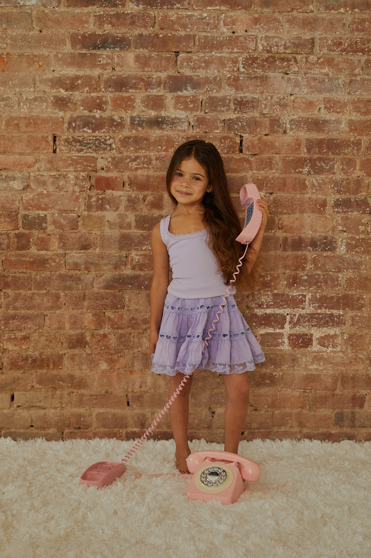 Harlow Pastel Lavender Heart Cut Out Tank