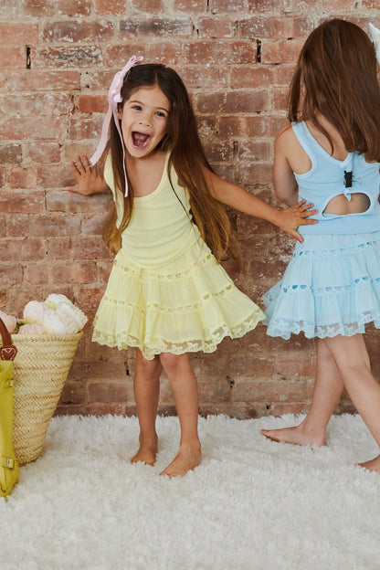 Harlow Pastel Yellow Heart Cut Out Tank