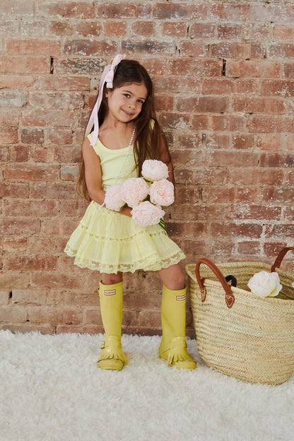 Harlow Pastel Yellow Heart Cut Out Tank