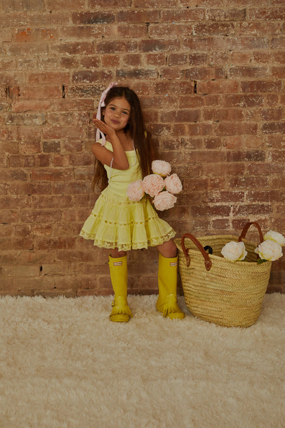 Sofia Pastel Yellow Mini Skirt