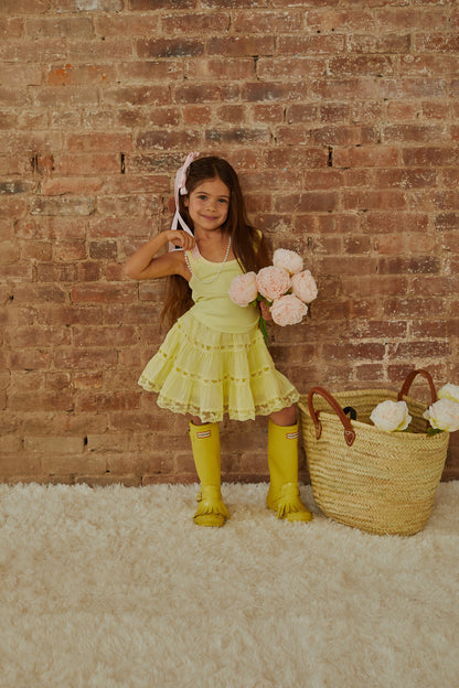 Sofia Pastel Yellow Mini Skirt