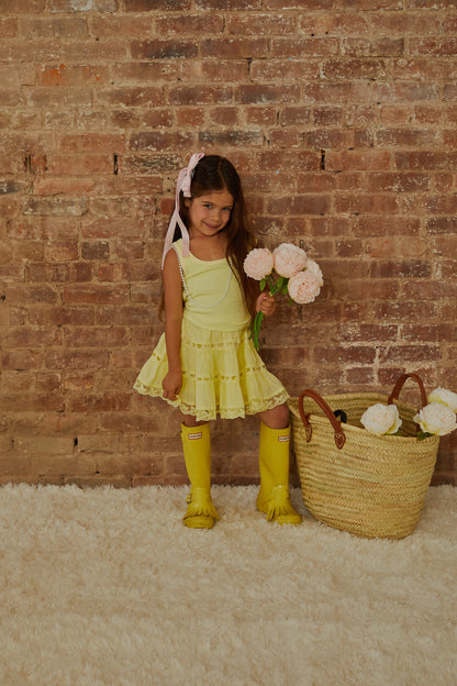 Harlow Pastel Yellow Heart Cut Out Tank