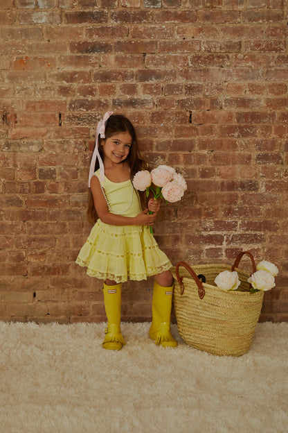 Harlow Pastel Yellow Heart Cut Out Tank