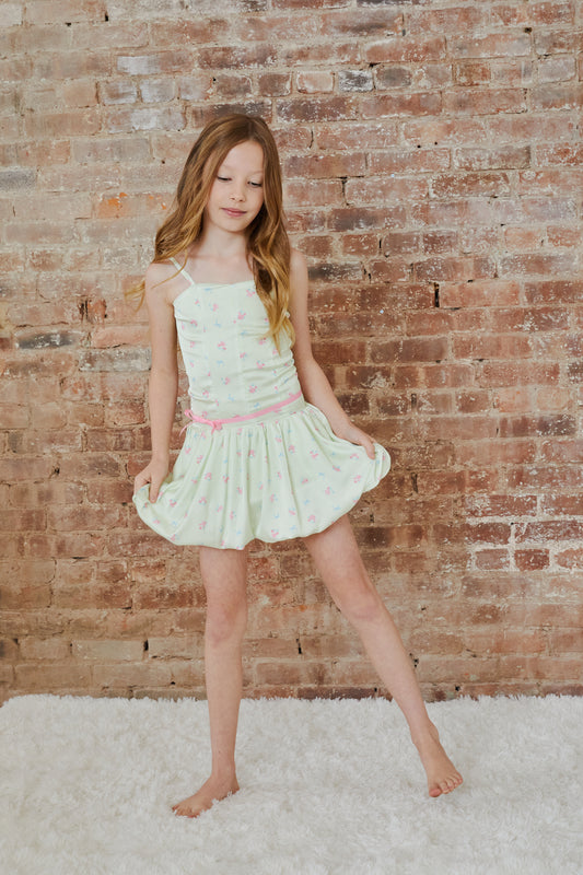 Bailey Rose & Bow Yellow Satin Ballet Dress