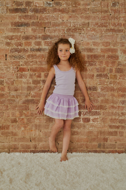 Stella Pastel Lavender Ribbed Tank