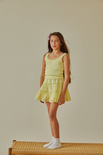 Sofia Pastel Yellow Mini Skirt