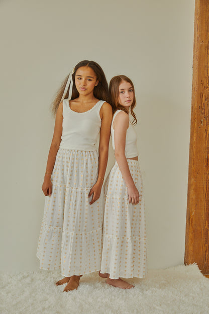 Stella White Ribbed Tank