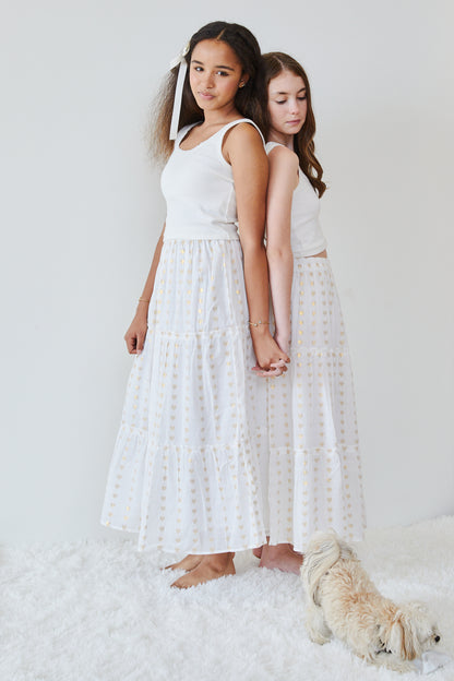 Stella White Ribbed Tank