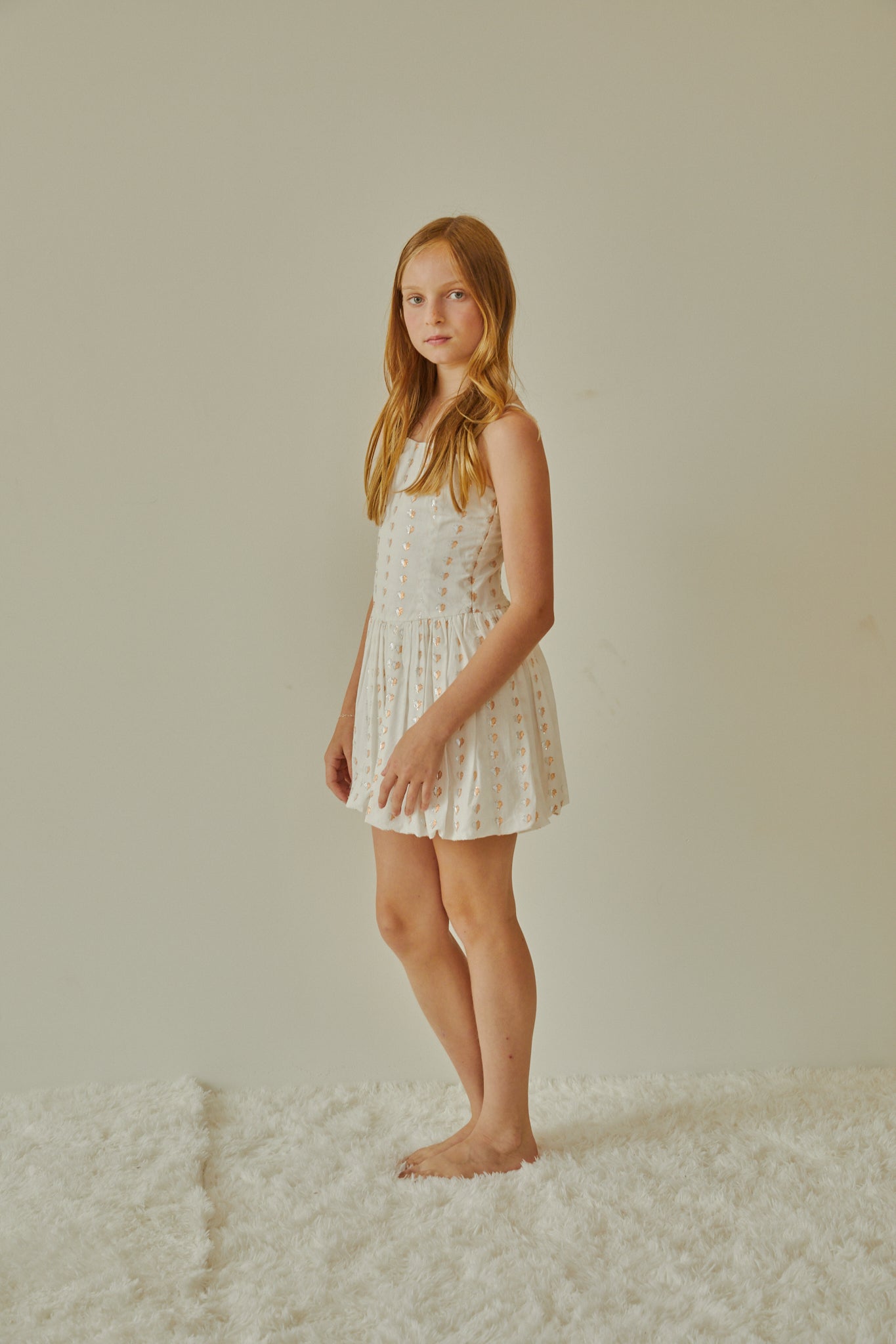 Daniela White Heart Lurex Ballet Dress