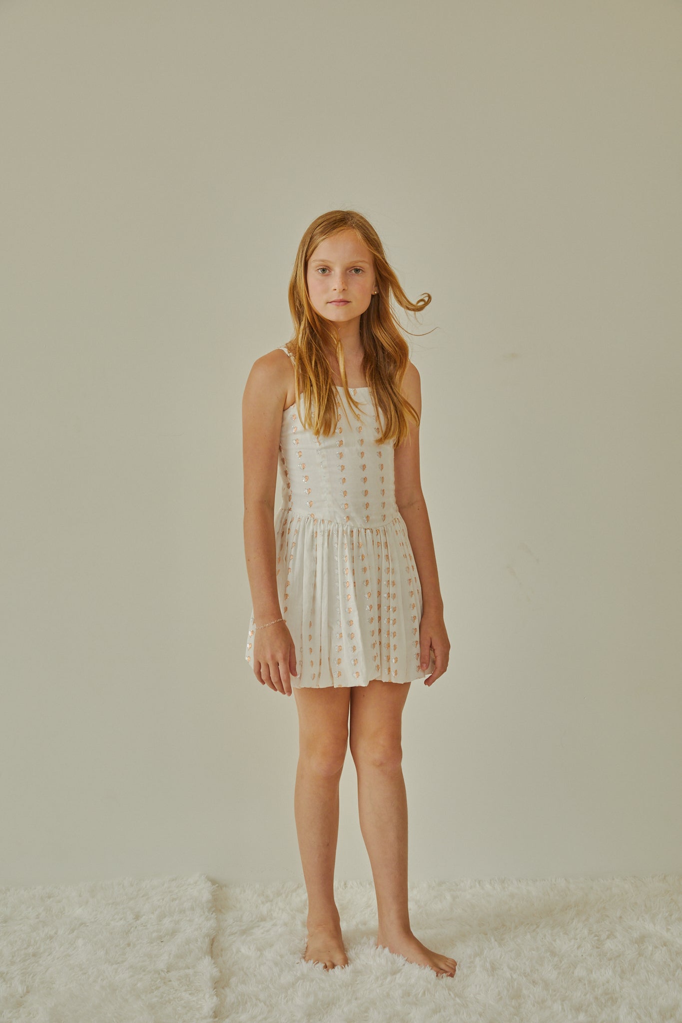 Daniela White Heart Lurex Ballet Dress