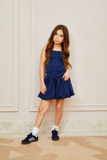 Bailey Satin Ballet Dress - Navy
