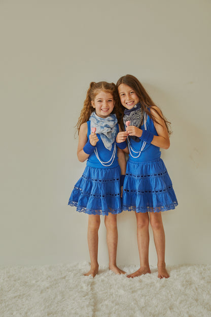 Stella Camp Blue Ribbed Tank