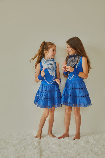 Stella Camp Blue Ribbed Tank