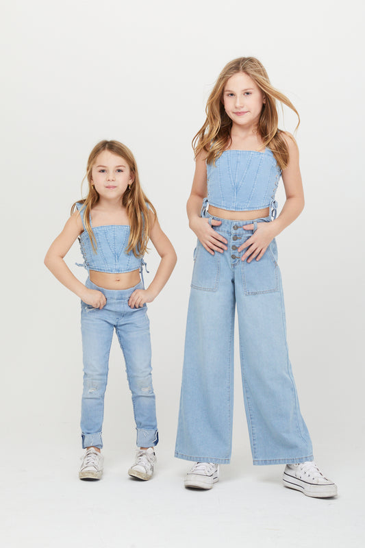 The Alex Denim Corset Top