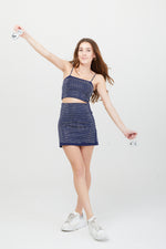 The Franki Set -  Navy Studded Two Piece