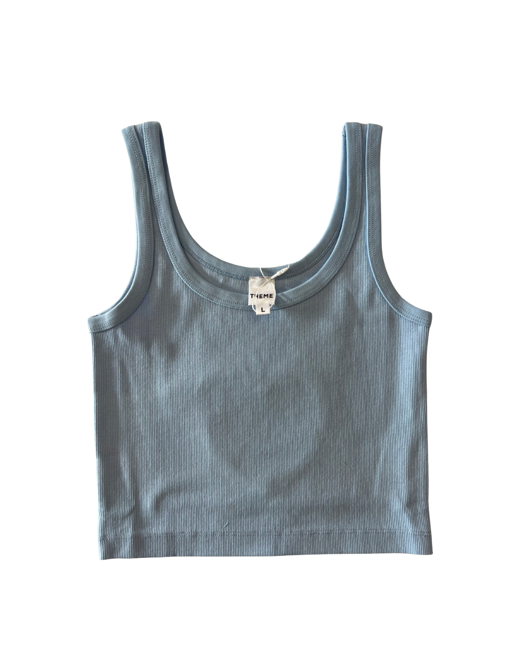 Harlow Sky Blue Ribbed Heart Tank