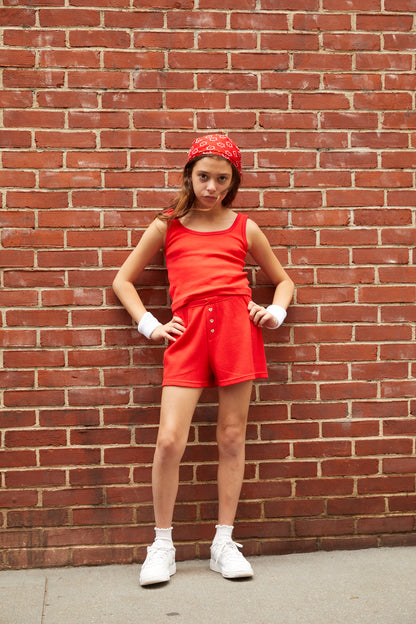 Wes Camp Red Waffle Short