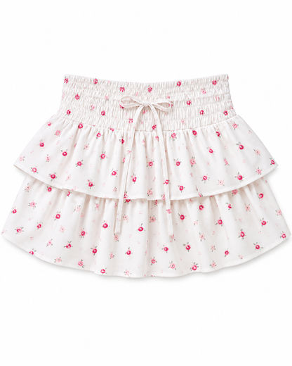 Willow Theme Ditsy Champagne Satin Skort