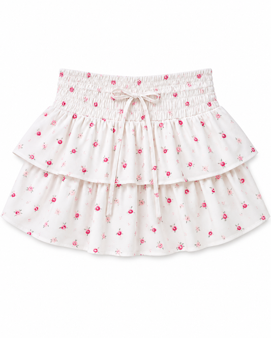 Willow Theme Ditsy Champagne Satin Skort