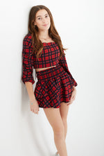 Zoe Top - Red Plaid