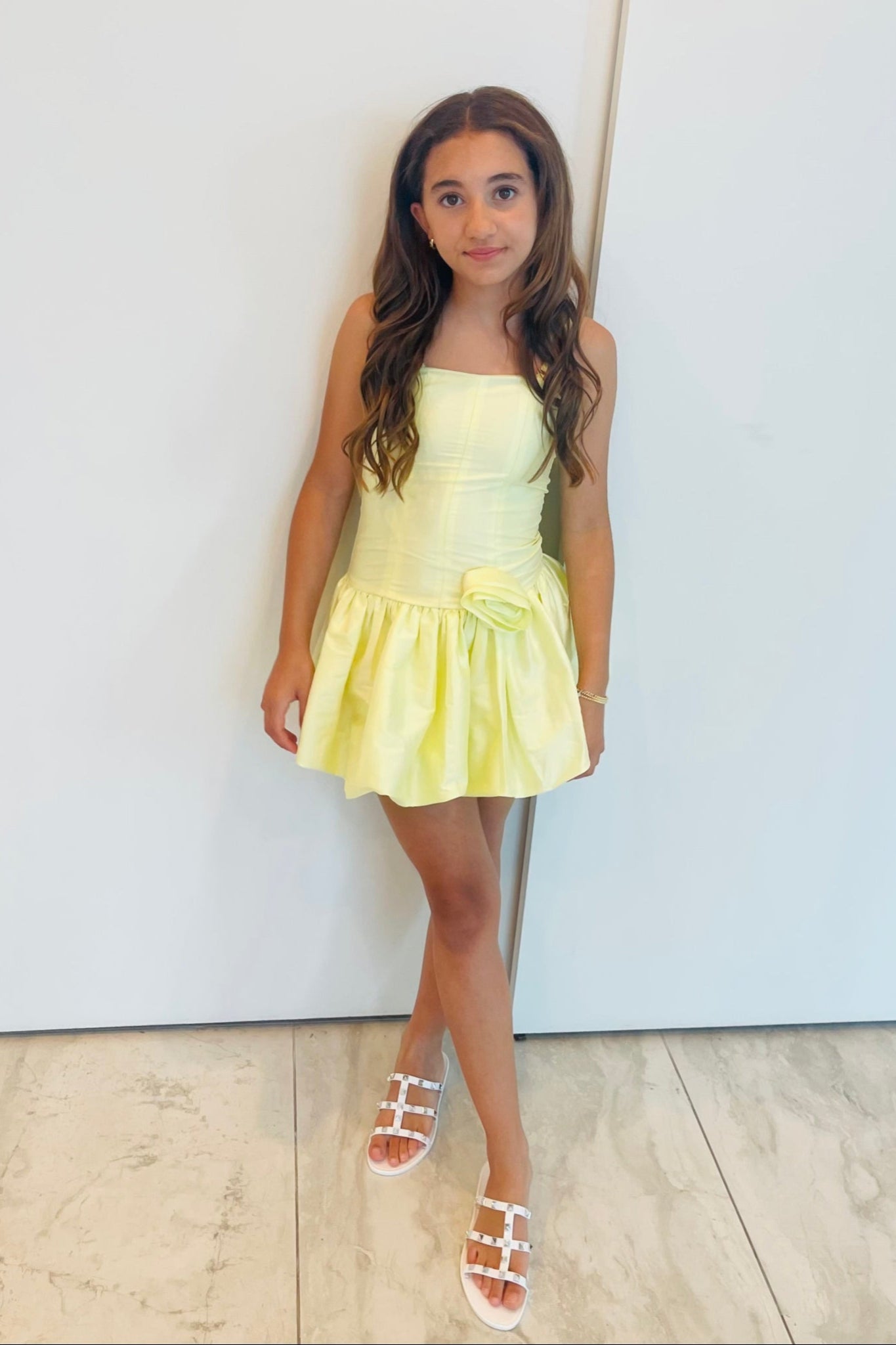Bailey Pastel Yellow Taffeta Ballet Dress