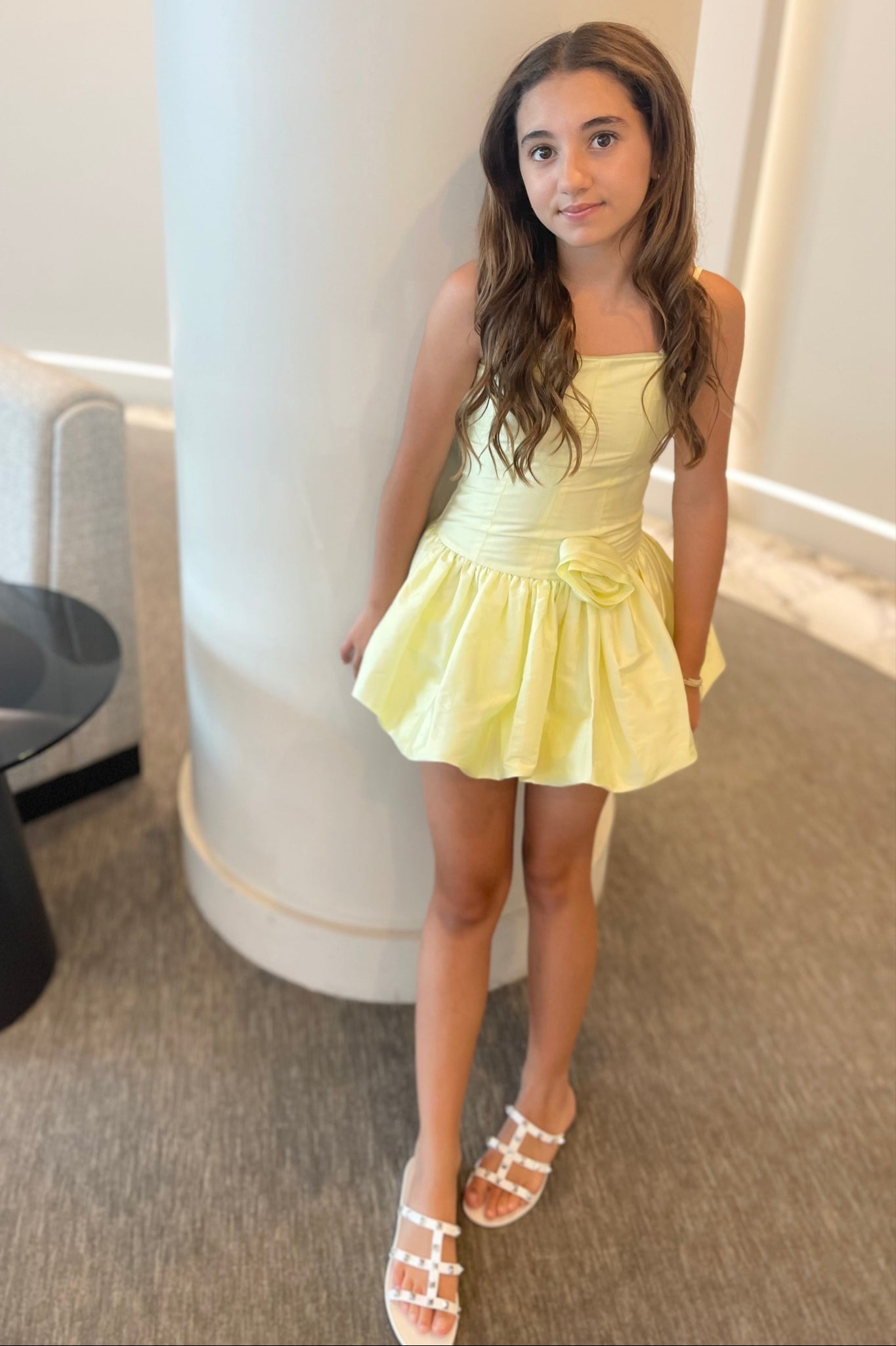 Bailey Pastel Yellow Taffeta Ballet Dress