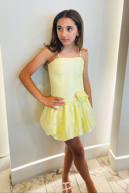 Bailey Pastel Yellow Taffeta Ballet Dress