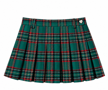 Jane Green Plaid Pleated Skort