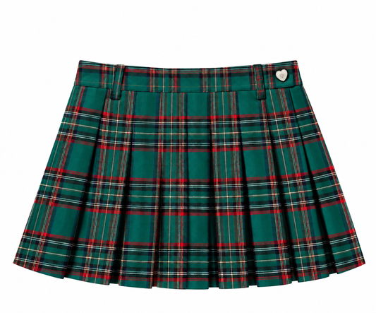 Jane Green Plaid Pleated Skort