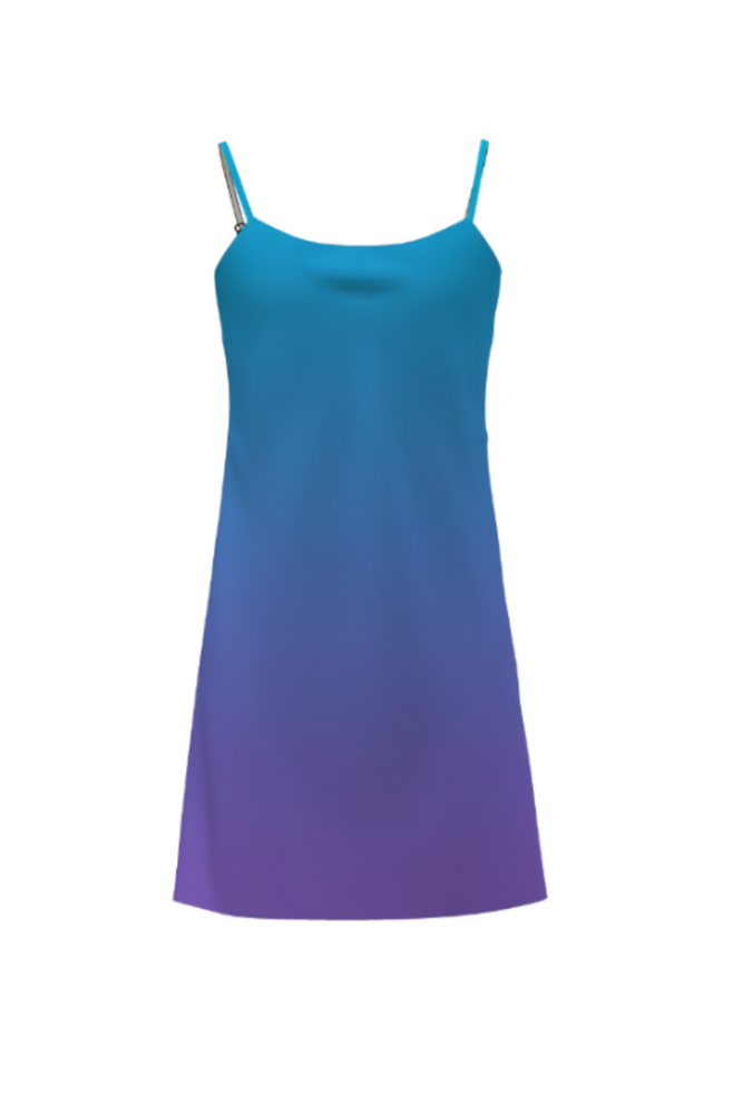 Ariella Slip Dress - Ombre Blue to Purple