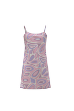 Ariella Slip Dress - Purple Pink Abstract