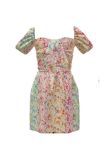 The Demi  Dress - Rainbow Watercolor Floral