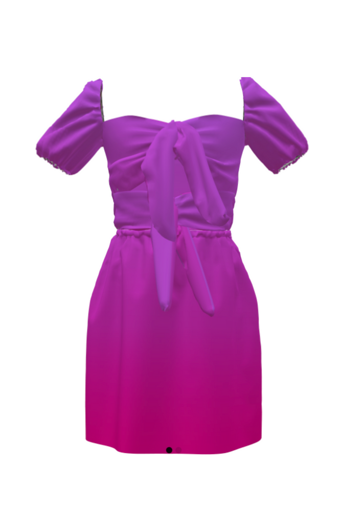The Demi Dress- Ombre Bright Pink to Purple