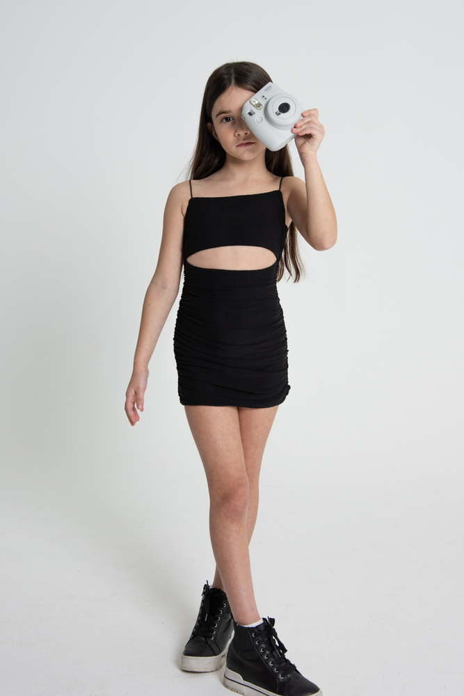 The Liv Dress - Reversible Mesh Black