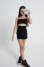 The Liv Dress - Reversible Mesh Black