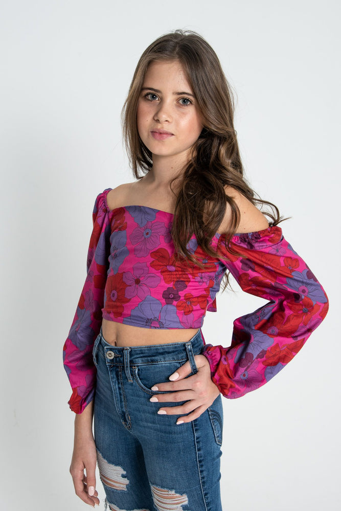 The Zoe Top - Fall Pink 70's