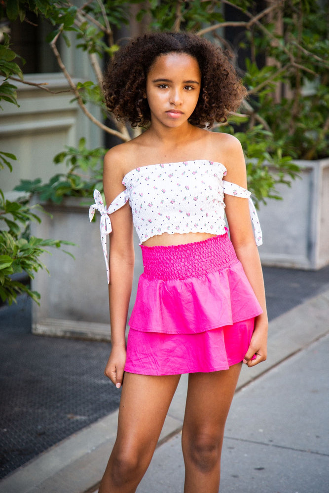 The Jessie Top - Pink Floral Polka Dot